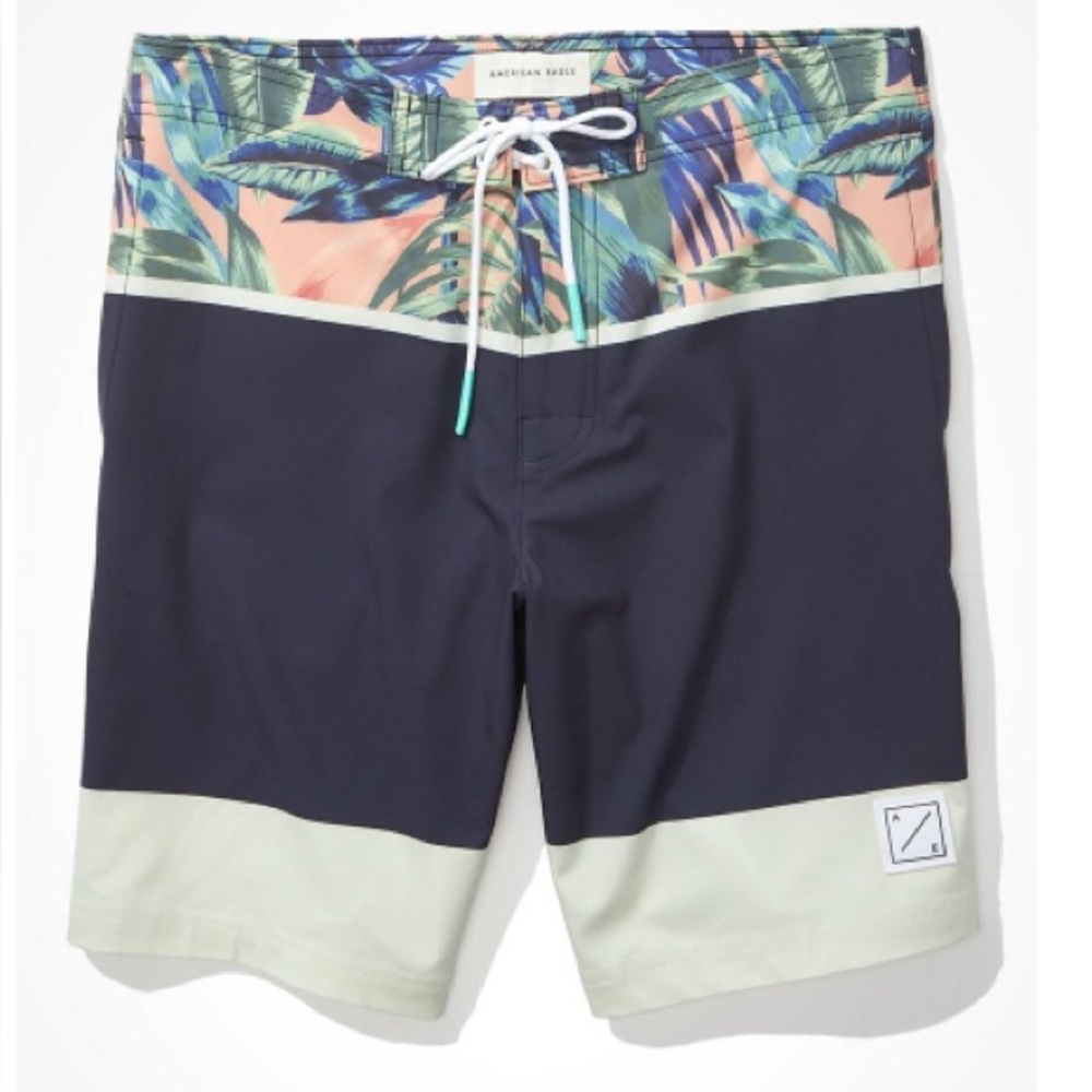 American Eagle Tropical Print 10” Board Shorts